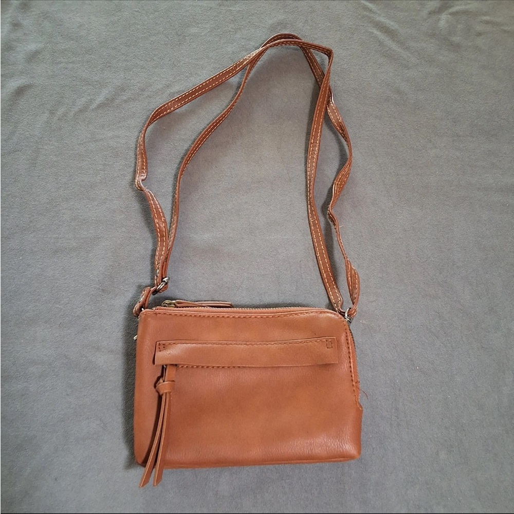 Universal Threads Goods Mini Purse Faux Leather Shoulder Strap Brown 6.25x4.5x2